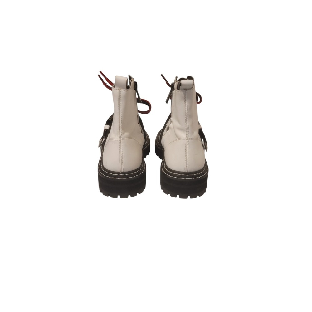 Cecelia‎ New York Hayden leather boots white with black & red details women sz 7 - Picture 9 of 10